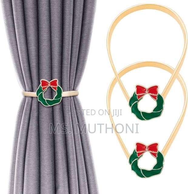 A Pair Christmas Themed Spring Curtain Holders/Tie-Backs* - thumbnail 3