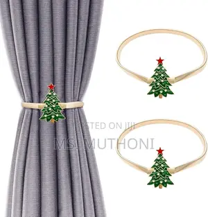 A Pair Christmas Themed Spring Curtain Holders/Tie-Backs*