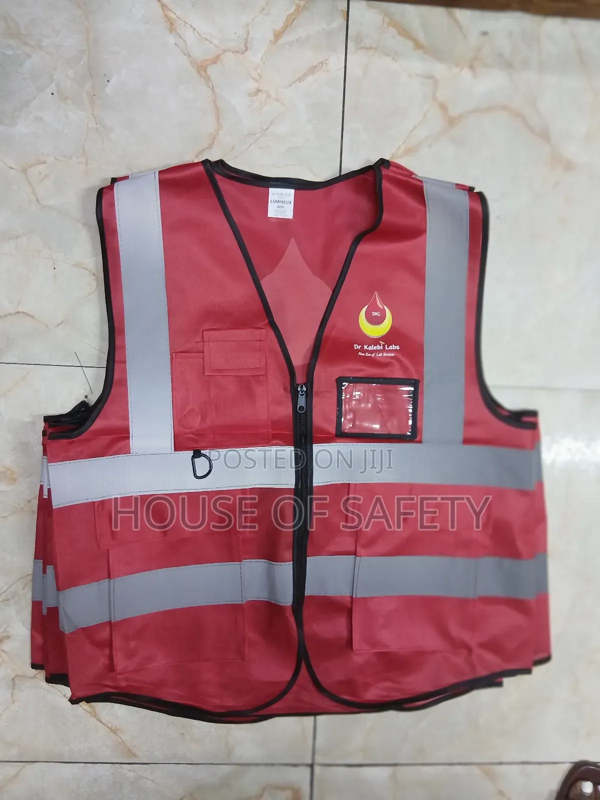 Heavy Duty Red Reflector Jackets Plus Branding Fee