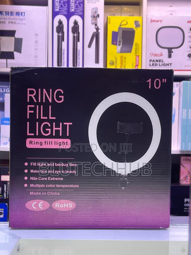 10-Inch Ring Light With Tripod Stand Phone Holder