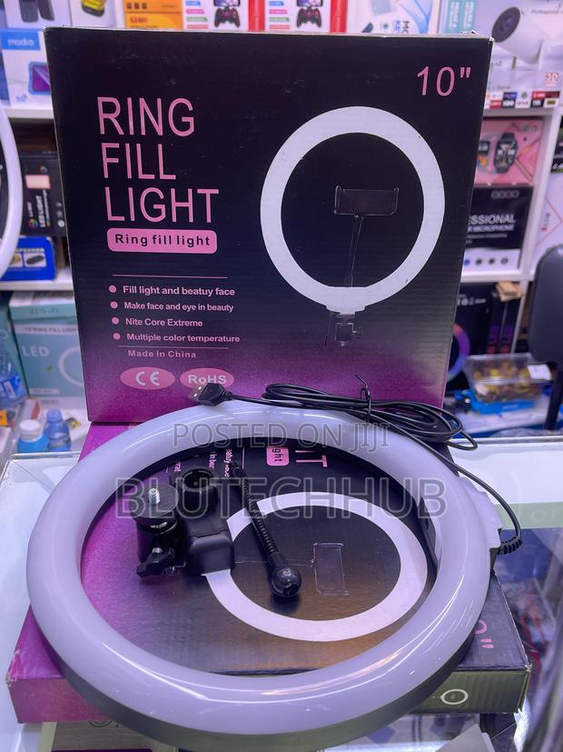 10-Inch Ring Light With Tripod Stand Phone Holder - thumbnail 3