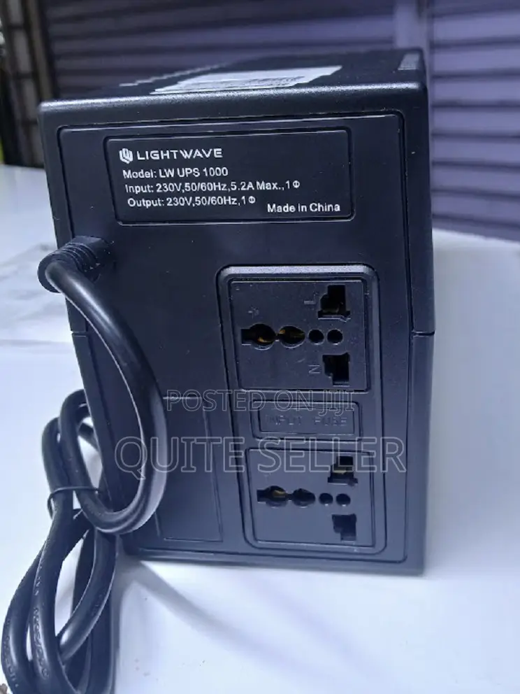 Lightwave 1000va Uninterruptible Power Supply (Ups)1000va/600w Power