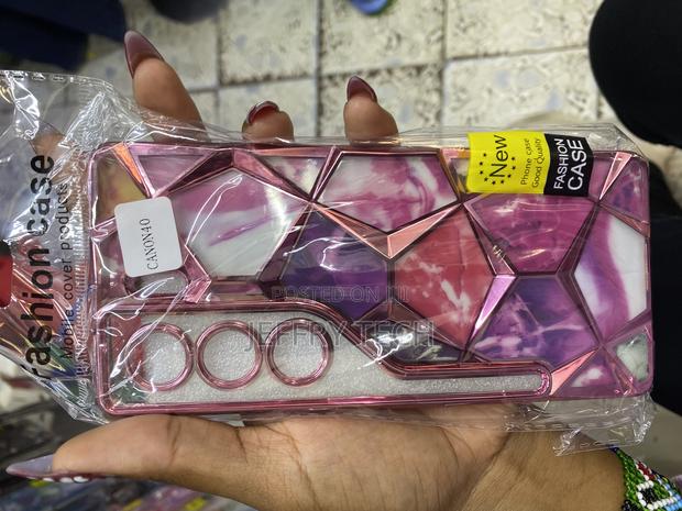 Puskii D Design Shiny Bling Diamond Cut Back Cover for Tecno Camon 40 - main view