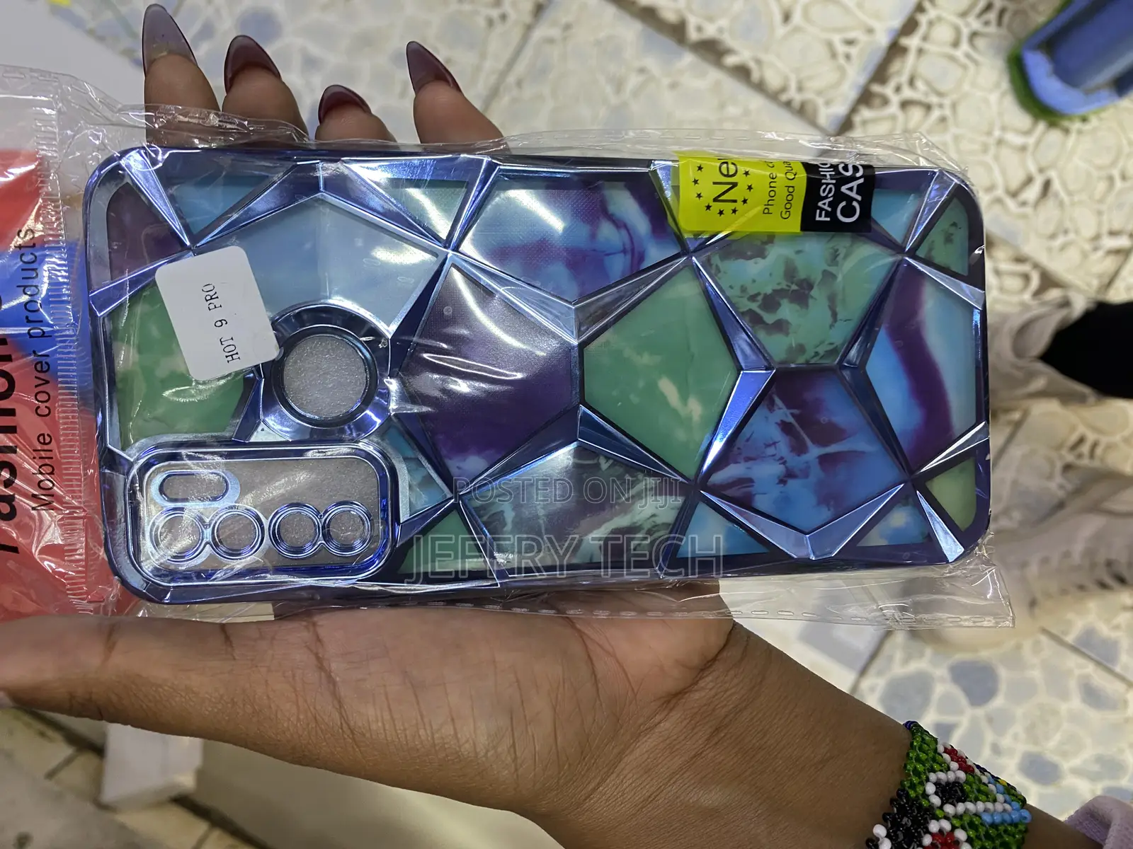 Desigh Glitter Sparkle Diamond Print Case for Infinix Hot 9 Pro