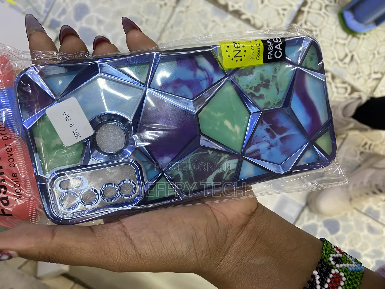 Desigh Glitter Sparkle Diamond Print Case for Infinix Hot 9 Pro