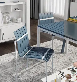 Home Chair; Metal-Style Plastic Chair for Kitchen Living Room