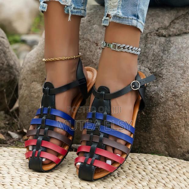 Brawn,Black Blue Beach Sandals - main view