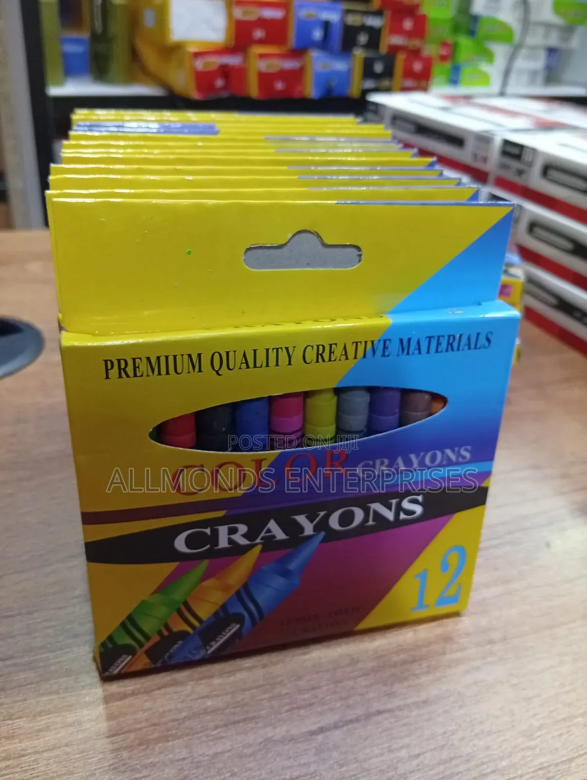 A Packet of 12pcs, 12 Colors Premium Crayons- Non Toxic