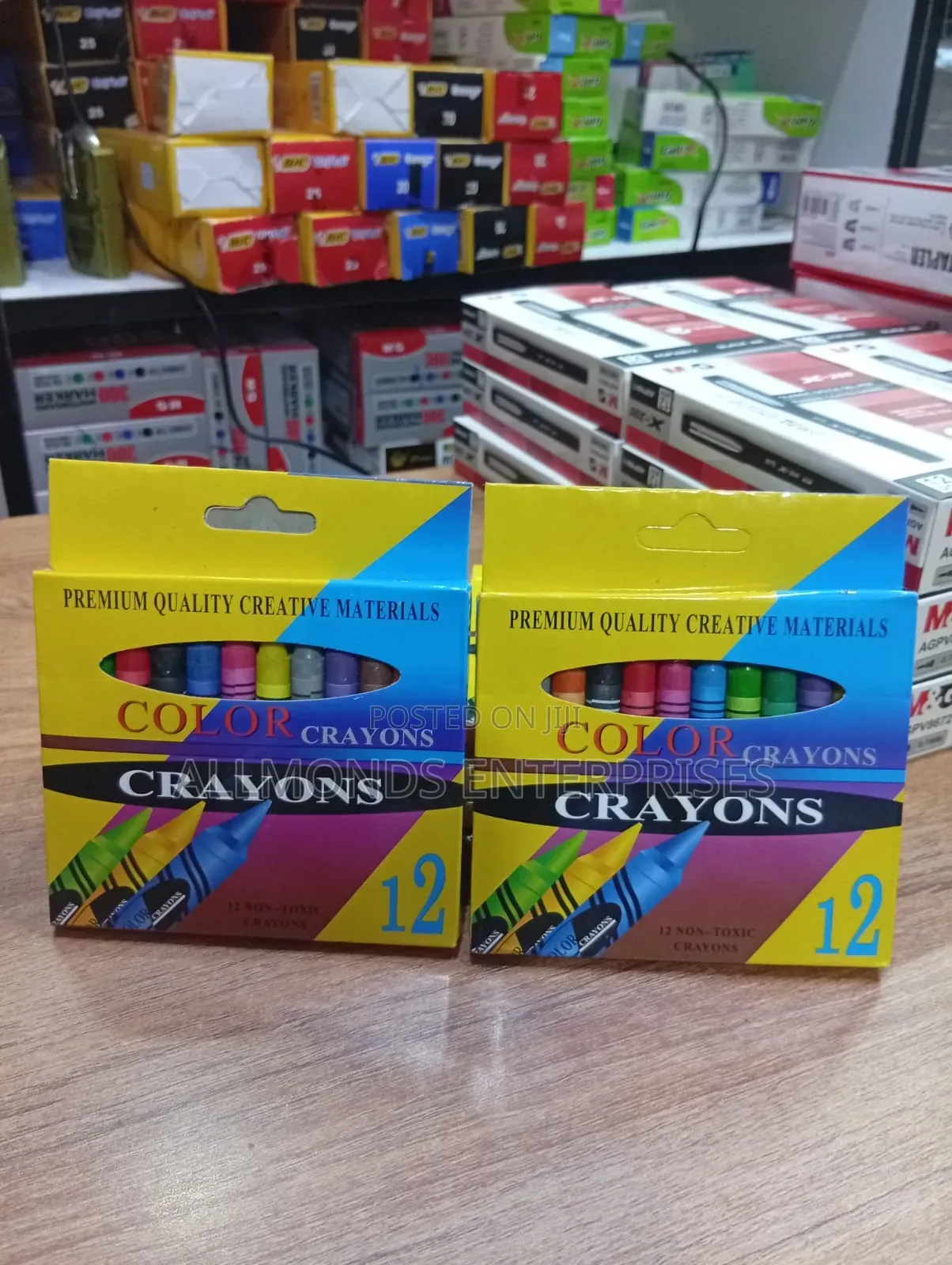 A Packet of 12pcs, 12 Colors Premium Crayons- Non Toxic