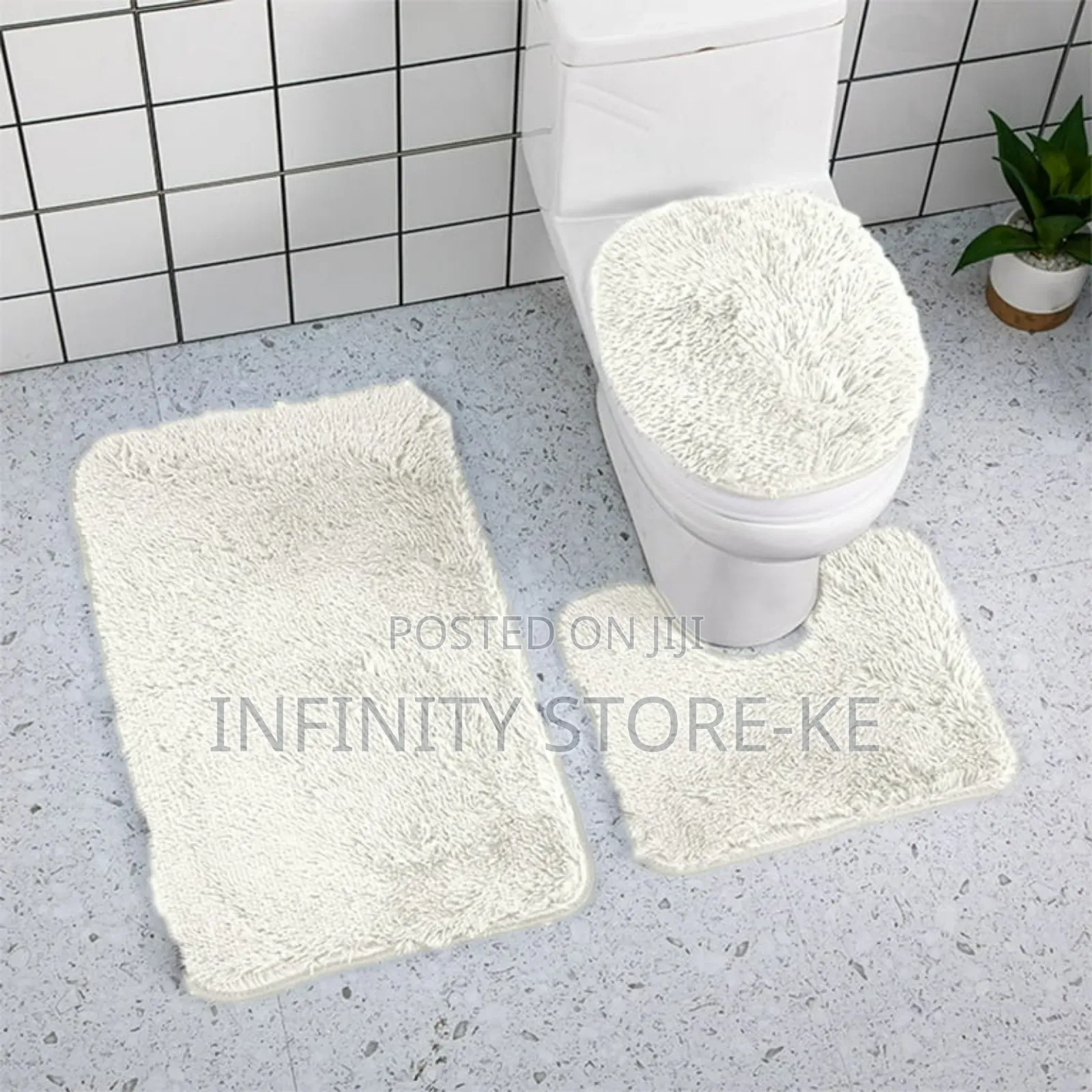 3 in 1 Fluffy Toilet Mat