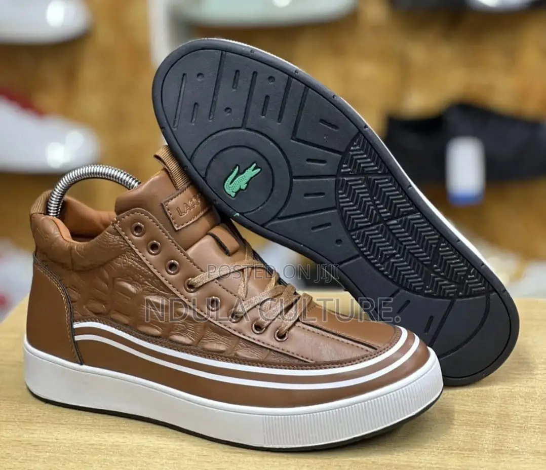 High Cut Lacoste Casual Boots Trending Shoes.