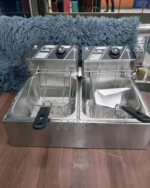 Nunix 6+6l Double Electric Chips Deep Fryer Stainless Steel