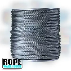 8mm X 100m Black Double Braided Polyester Rope