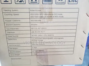Top Loading Multi Currency Value Counter With Customer Display