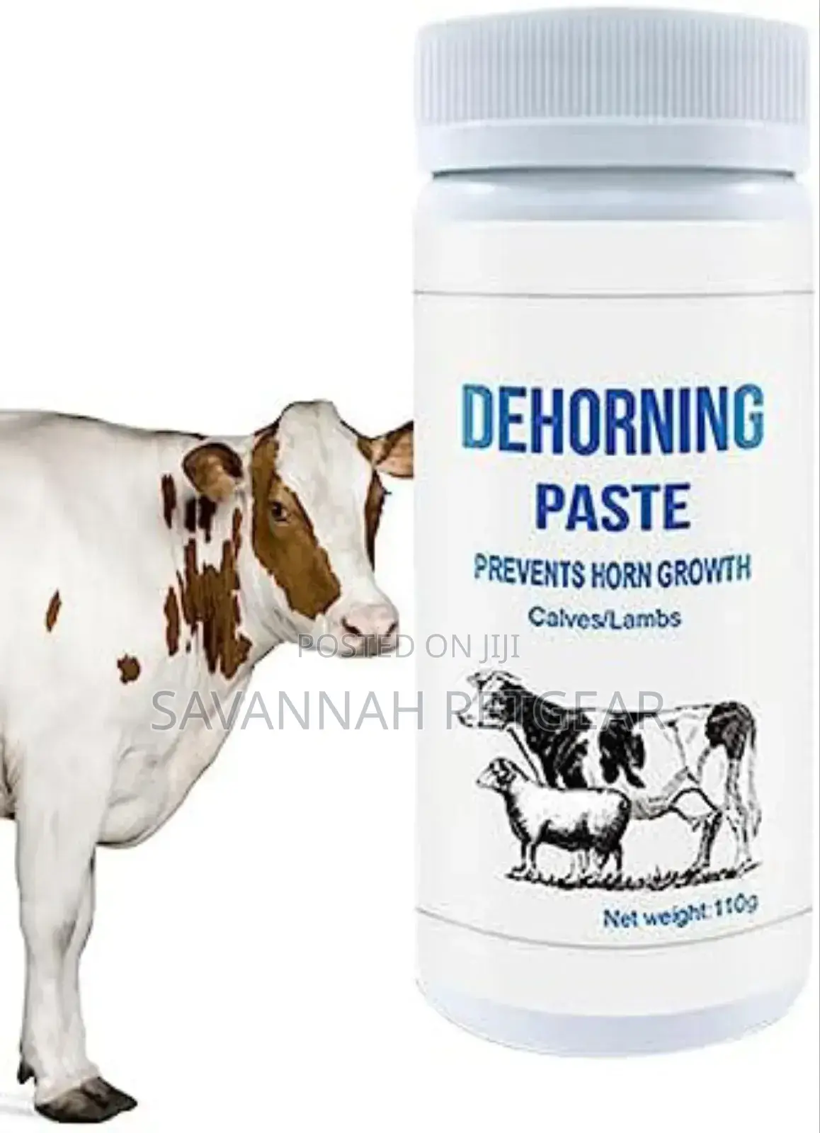 Dehorning Paste to Prevent Horn Growth in Young Calves and Lambs.