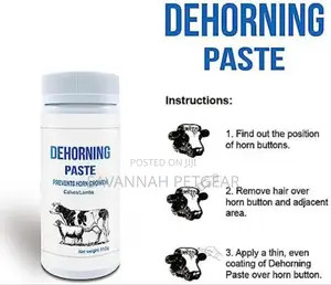 Dehorning Paste to Prevent Horn Growth in Young Calves and Lambs.