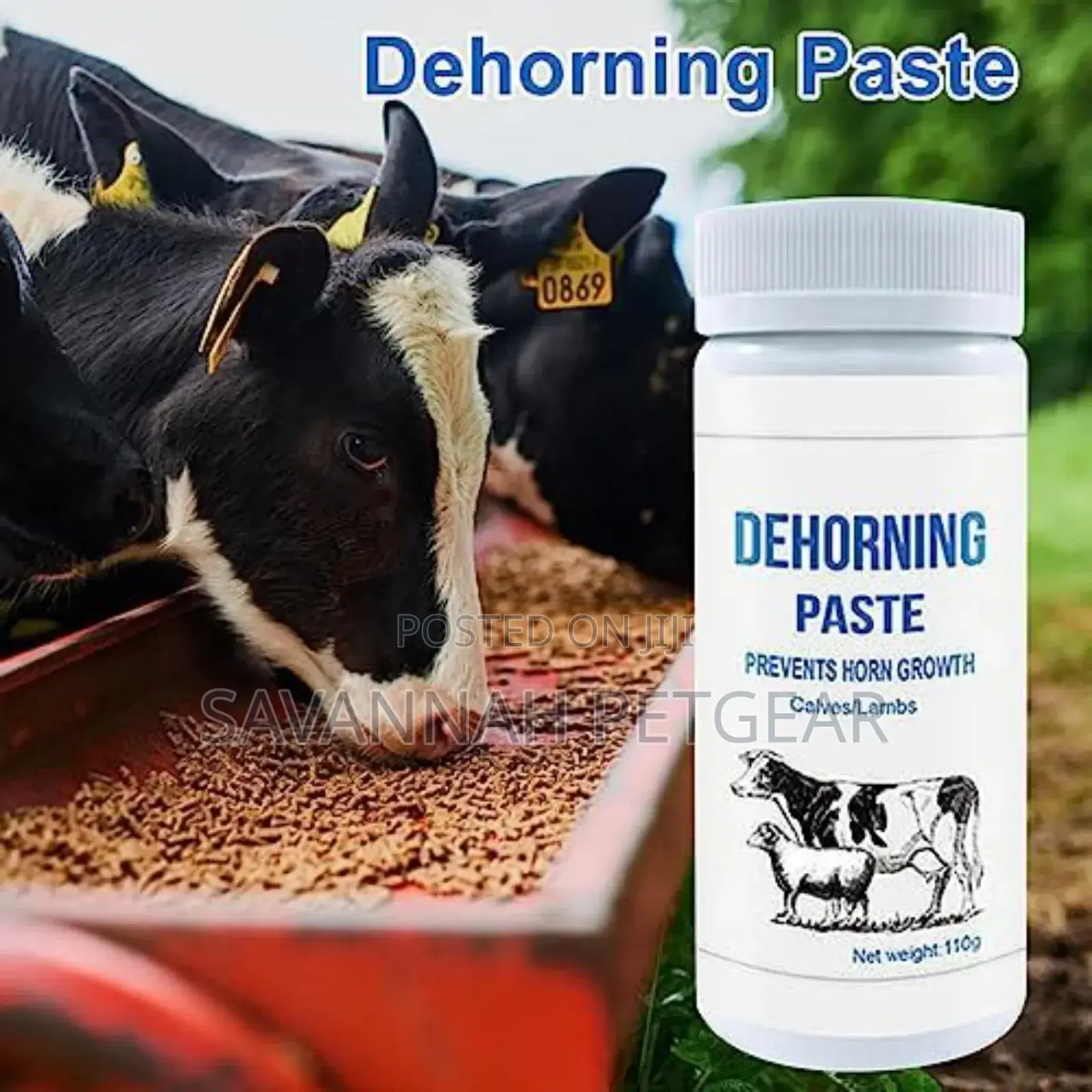 Dehorning Paste to Prevent Horn Growth in Young Calves and Lambs.