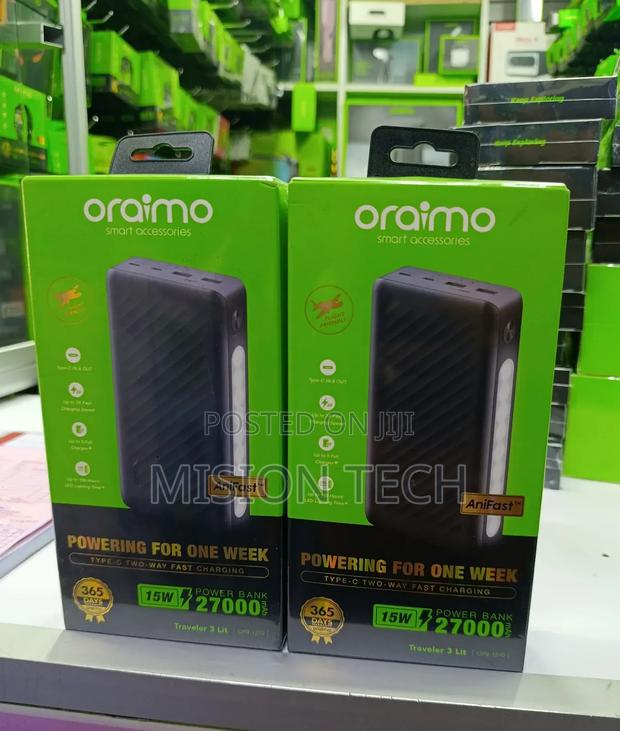 Oraimo Traveler 3 Lit 27000mah 15w Type-C in Out Power Bank