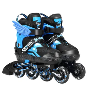 Skating Shoe With Guard and Helmet