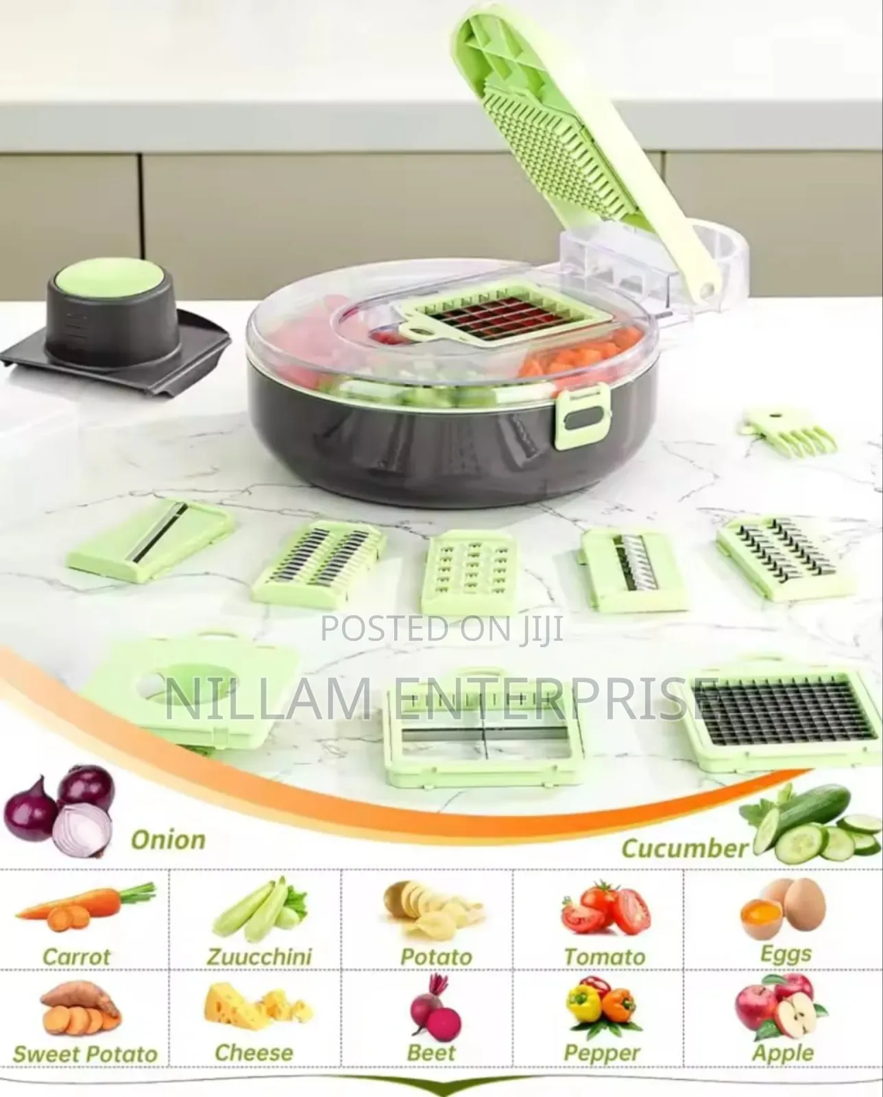 Multi-Functional 9pcs Vegetable Chopper/Cutter
