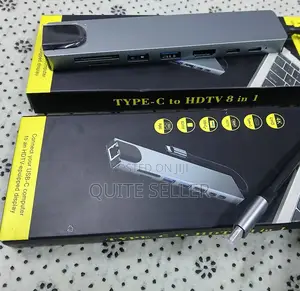 Type C to HDTV 8 in 1 Adapter Hdmi 8-in-1 With Hdmi Vga Lan Sd Usb