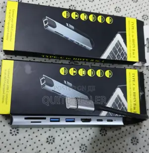 New HDTV Type C Adapter 8 in 1 Adapter Hdmi Pd 2 Usb Sd Tf Rj45