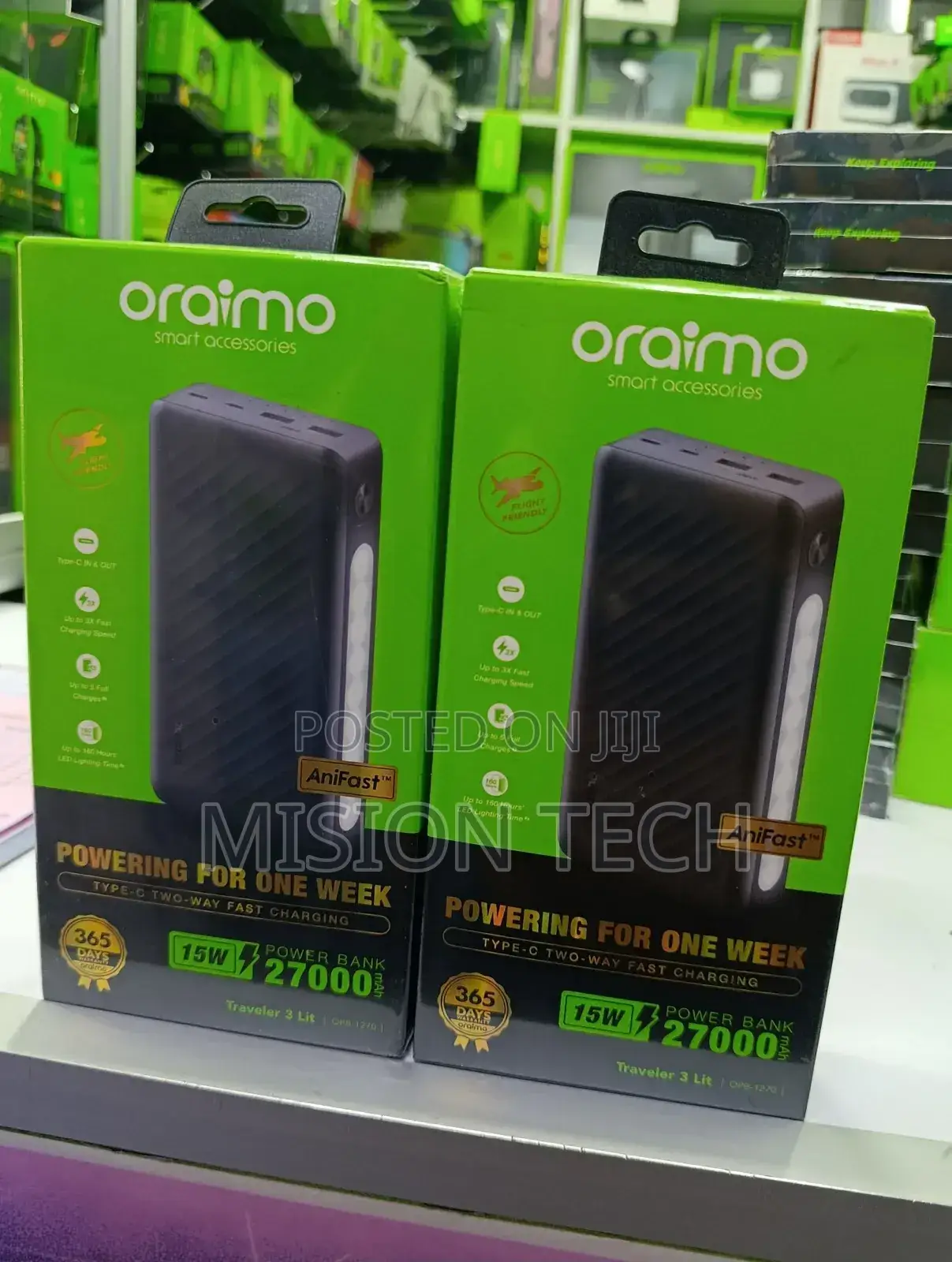 Oraimo Traveler 3 Lit 27000mah 15w Type-C in Out Power Bank