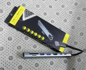 Type C to HDTV 8 in 1 Adapter Hdmi Pd 2 Usb Tf Rj458 in 1 Usb C Hub