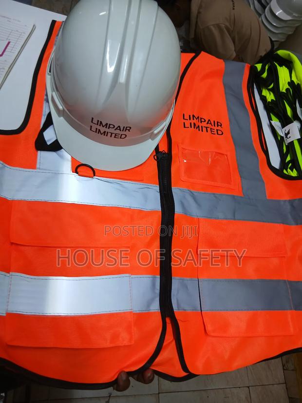 White General-purpose And Orange Reflector With Pockets Plus Branding