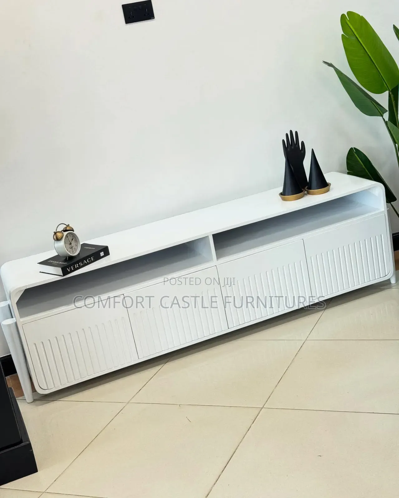 White Tv Stand Showcase