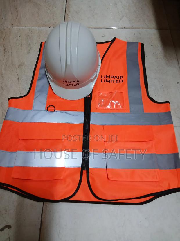 Hi-vis Reflectors With Pockets In Orange And Helmet Generic
