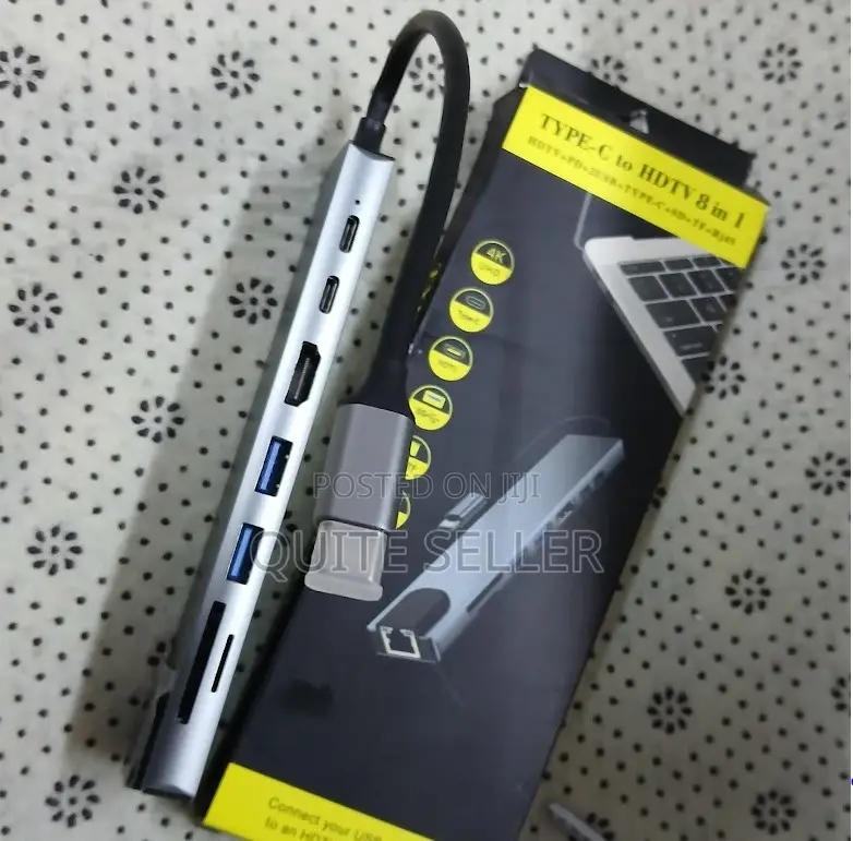 Usb Hub Type-C to HDTV 8 in 1 Adapter Usb C 8 in 1