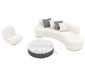 Home Sofa; Curved Fabric Sofa Space-Saving Design for Small Apartments
