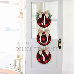 Plaid Xmas Wreath Decorations_cu