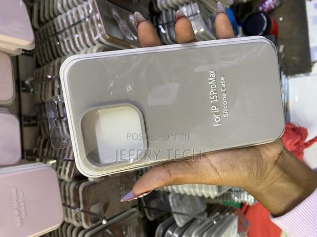 Taupe Liquid Silicone iPhone 15 Pro Max Soft Microfiber Lining Case - thumbnail 3