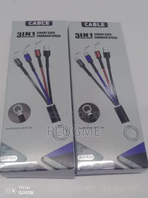 3-in-1 Smart Safe Charger Speed Usb Cable, Model JKX-