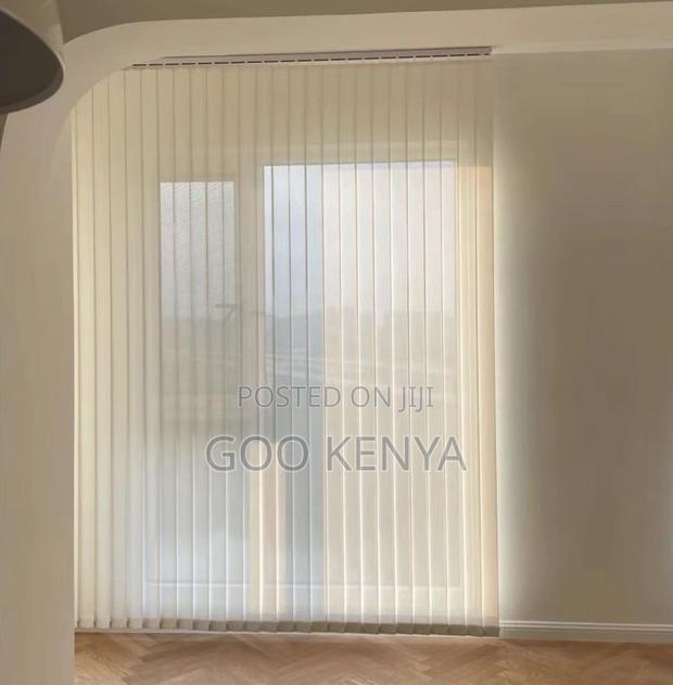 Home Curtains; Manual Sunscreen Fabric Vertical Blinds For Windows - thumbnail 2