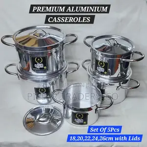 Casserole 5pieces Set Aluminium Cooking Pot 
Heavy Duty