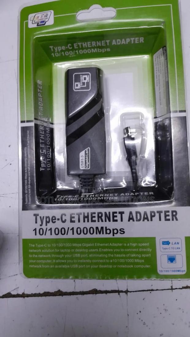 Type C to Ethernet Rj45 Adapter