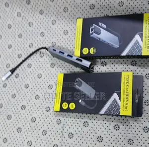 Type C to HDTV 8 in 1 Adapter Versatile and Compact Hub