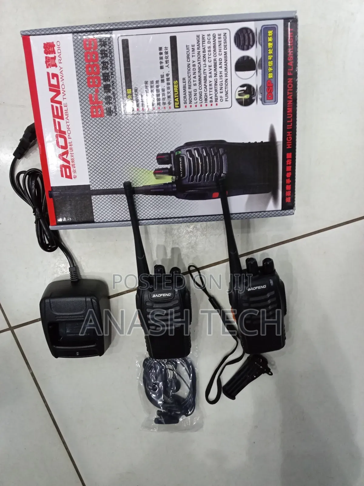 Baofeng Bf-888s Portable Security Walkie Talkie 16ch Upto 5km Range