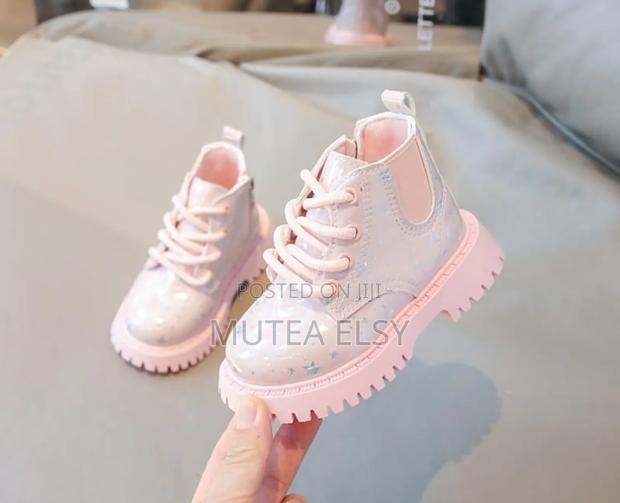 Black,Pink White Glittery Kids Boots - thumbnail 3