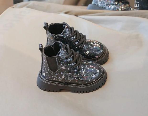 Black,Pink White Glittery Kids Boots - thumbnail 4
