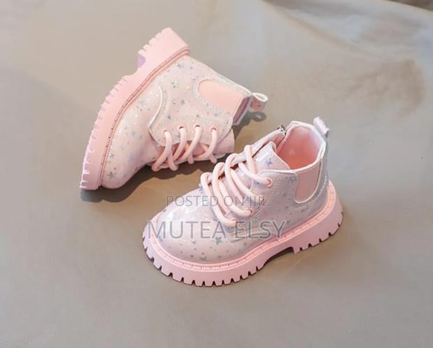 Black,Pink White Glittery Kids Boots - thumbnail 5