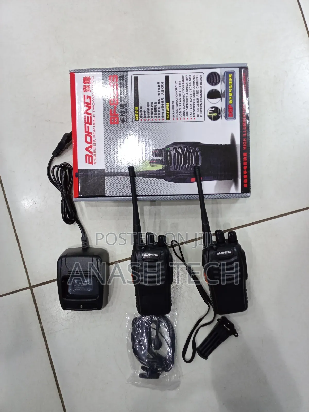 Baofeng Bf-888s 5km Range 16-Channel Radio for Outdoor Security Use