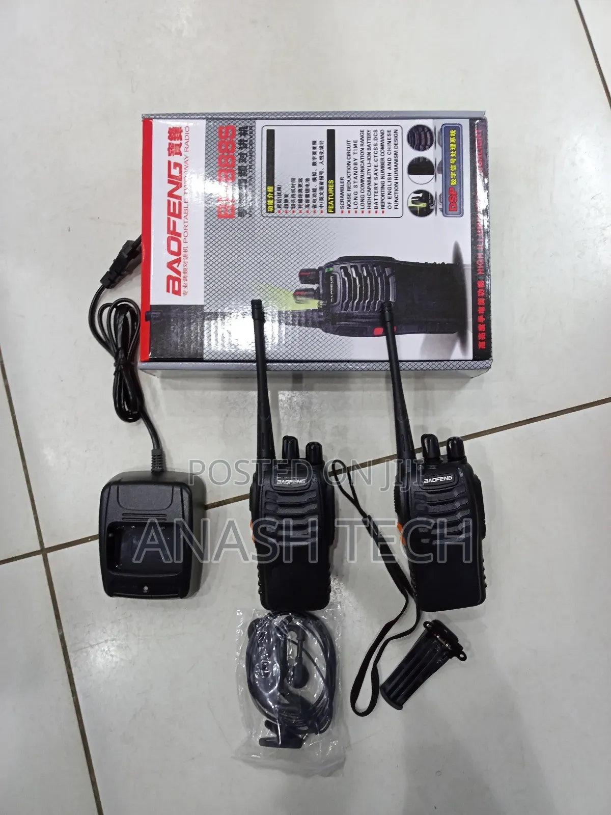 Baofeng Bf-888s Durable 16ch Handheld Walkie Talkie for Guards