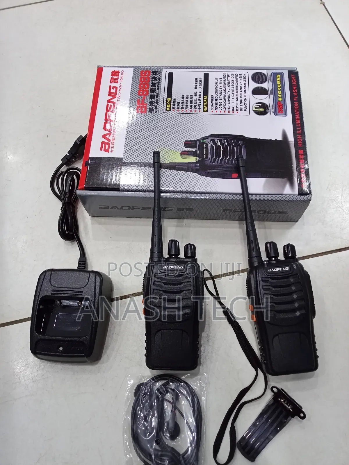 Bf-888s Baofeng 5km Range Portable Radio With 16 Channels Security