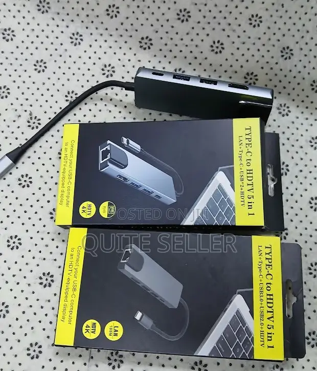 Type C to HDTV 8-in-1 Adapter Hdmi Tf Rj45 Compatible