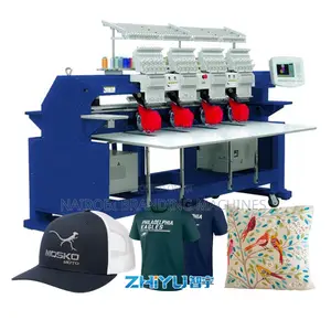 4 Head 9/12/15 Needles Hat Embroidery Machine