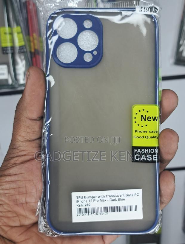 iPhone 12 Pro Max Tpu Bumper With Translucent Back Pc Case - thumbnail 6